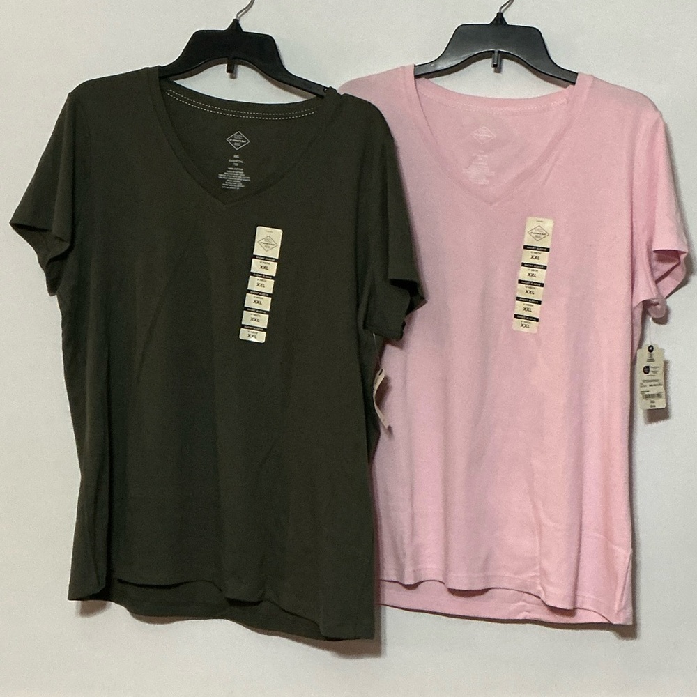 St. John's Bay Short Sleeve V-Neck Tees